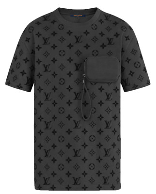 Louis Vuitton SS20 Velvet Monogram Black Logo Zip Pocket Short