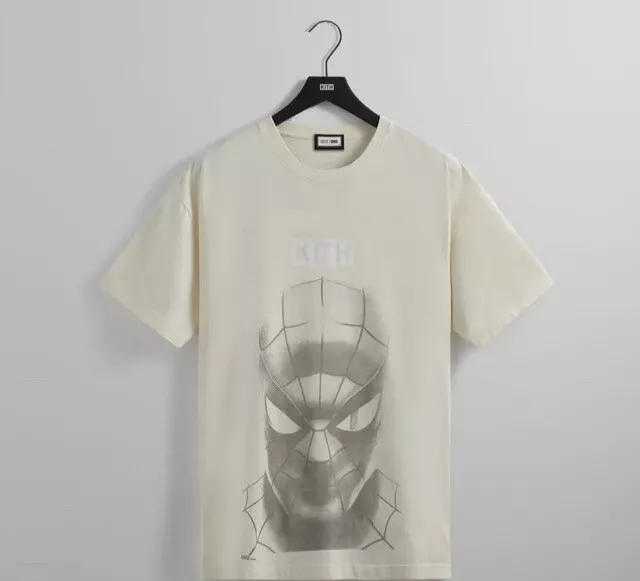 MARVEL | KITH SPIDER-MAN VIGILANTE VINTAGE TEE - SANDRIFT X-LARGE XL