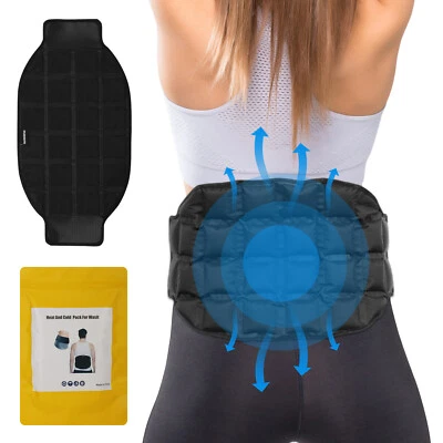 DUKUSEEK Gel Ice Pack for Back, Reusable Hot Cold Therapy Pad for Waist, Lower Lumbar