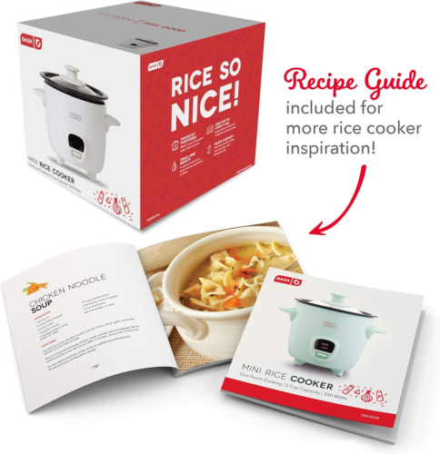 Dash Mini Rice Cooker Steamer with Keep Warm Function, 2 Cups - Portable & Compa - Picture 6 of 7