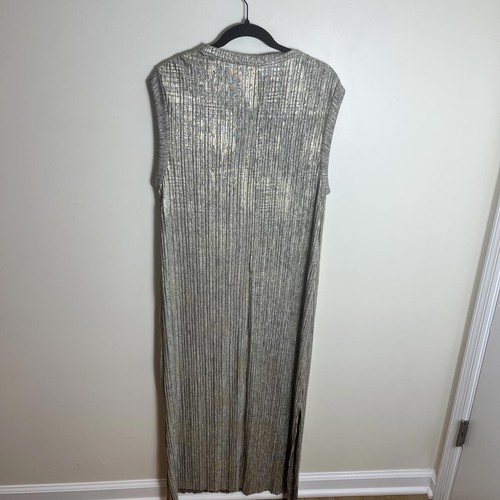 Anthropologie Akemi + Kin Corrina Metallic Sleeveless Midi Dress Size X-Large - Picture 8 of 9