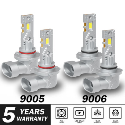 4pc LED Headlight Bulbs Kit 6000K For Acura Integra 1994-2001 High Low Beam Lamp