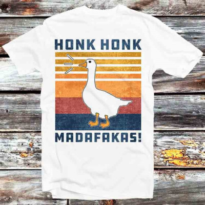 Lustiges T-Shirt Gans Honk Honk Madafakas Ente Meme B493