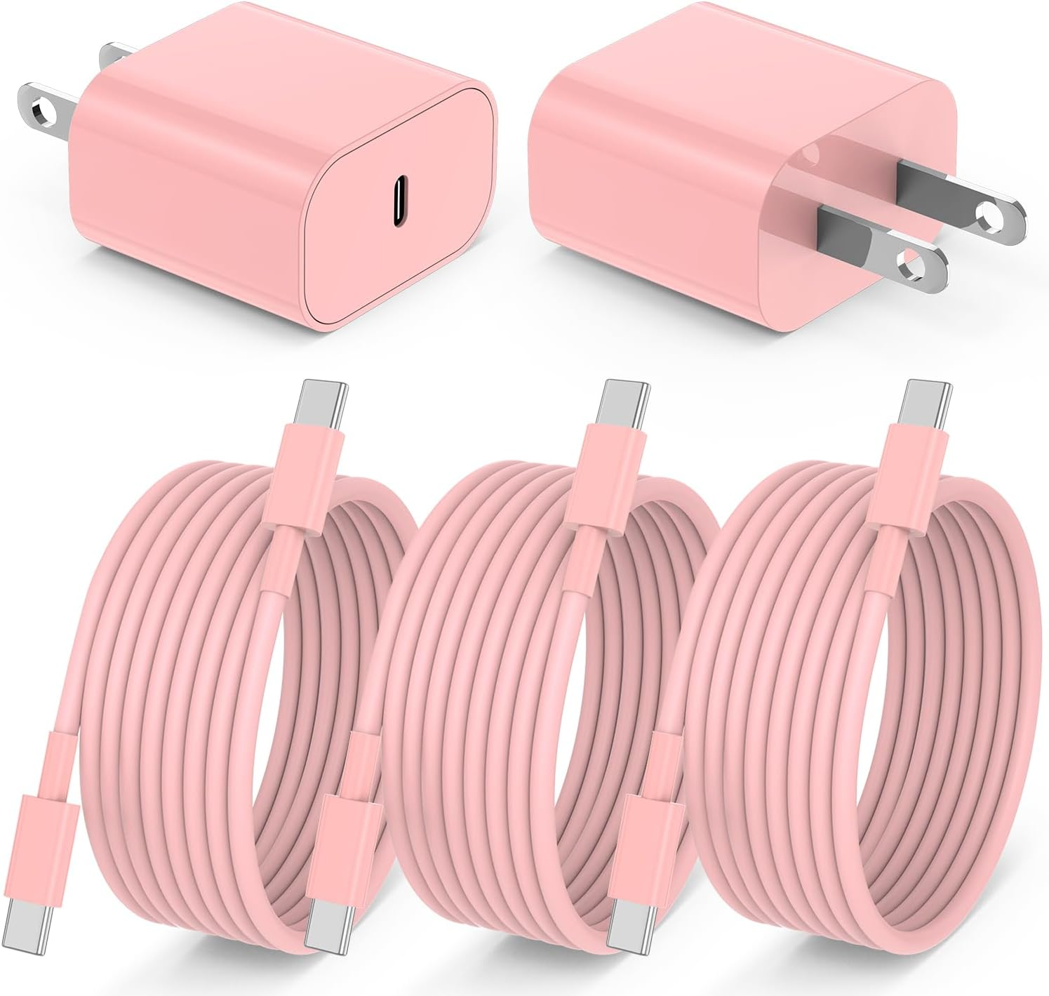 Iphone 15 Charger 10 Ft with 20W USB C Charger Block,2-Pack 20W Fast Wall Cha...