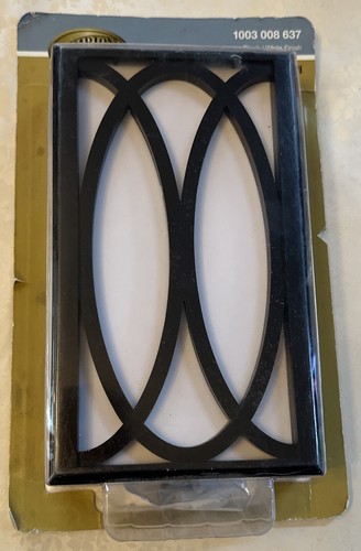 Hampton Bay kabellose oder kabelgebundene Türklingel in schwarzem Rahmen mit weißem Einsatz - Bild 1 von 3