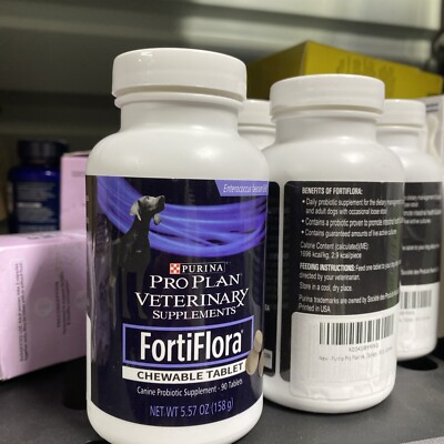 Purina Pro Plan Veterinary Diets FortiFlora Chewable Dog Supplement 90 Tablets