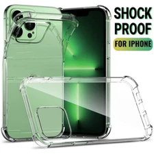 For iPhone 16 15 14 13 12 11 Pro MAX 7 8 Plus X XR Shockproof Clear Case Cover