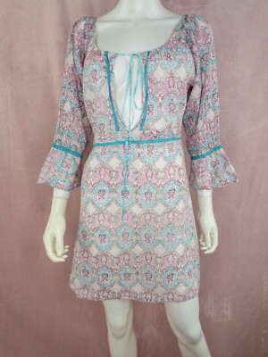 Lolita Jaca St Barth Womens 100% Cotton Mini Dress Cover-up Size Size Medium