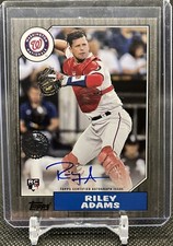 2022 Topps RILEY ADAMS 1987 Topps Baseball Autographs Black /199! - Nationals RC