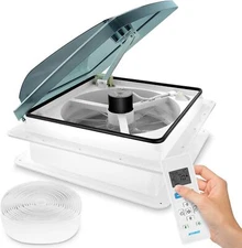 14" RV Vent Fan 10 Speed Reversible: 12V Super Quiet RV Roof Vent Fan for Camper