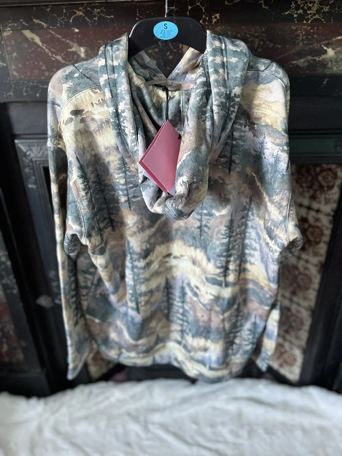 Felpa Gucci x The North Face con cappuccio stampa foresta uomo taglia S