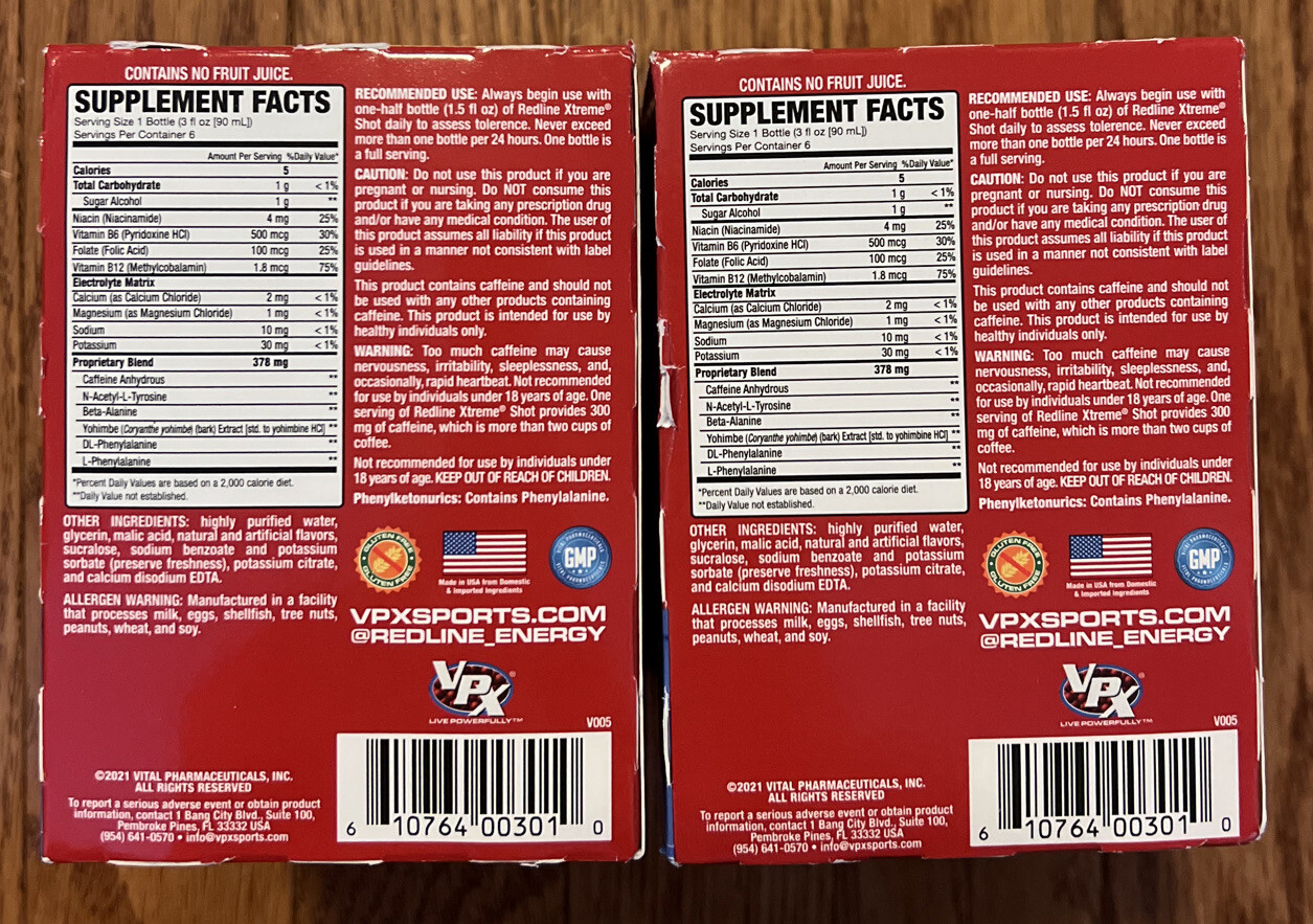 VPX Redline Xtreme TRIPLE BERRY Energy Shots &mdash; 12 pk 3 oz bottles EXP 12/2024