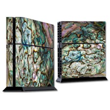 PS4 Playstation console skins decals wrap - Abalone Shell Gold underwater