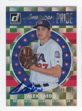 SIGNED BASEBALL CARD AUTO DONRUSS 2017 ALEX FAEDO TEAM USA DETROIT TIGERS /999