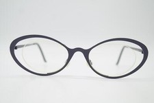 Vintage Glasses Theo Belgium Lulu 29 Blue Oval Eyeglass Frame