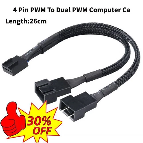 PWM Y Kabel 4 PIN Adapter Lüfter Verteiler Splitter Lüft CPU heiß für PC BEST
