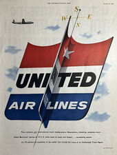 1953 United airlines Travel Reservations Agent Coast Hawaii Vintage Print Ad