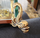 Original SWISS REUGE GLASS MUSIC BOX,  DOLPHIN LEGS,  PLAYS VALSE-BRAHMS   — photo 4