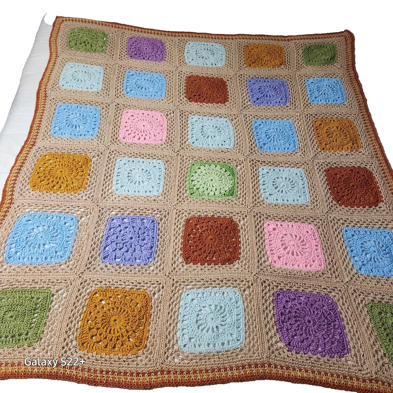 Handmade Crochet Brown Afghans & Throw Blankets