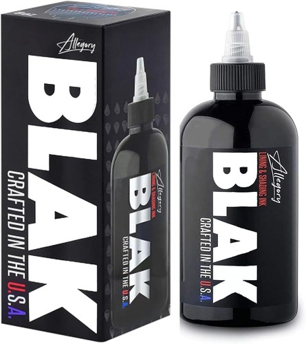 Allegory BLAK Best Lining & Shading Black Tattoo Ink Original 8 oz Bottle