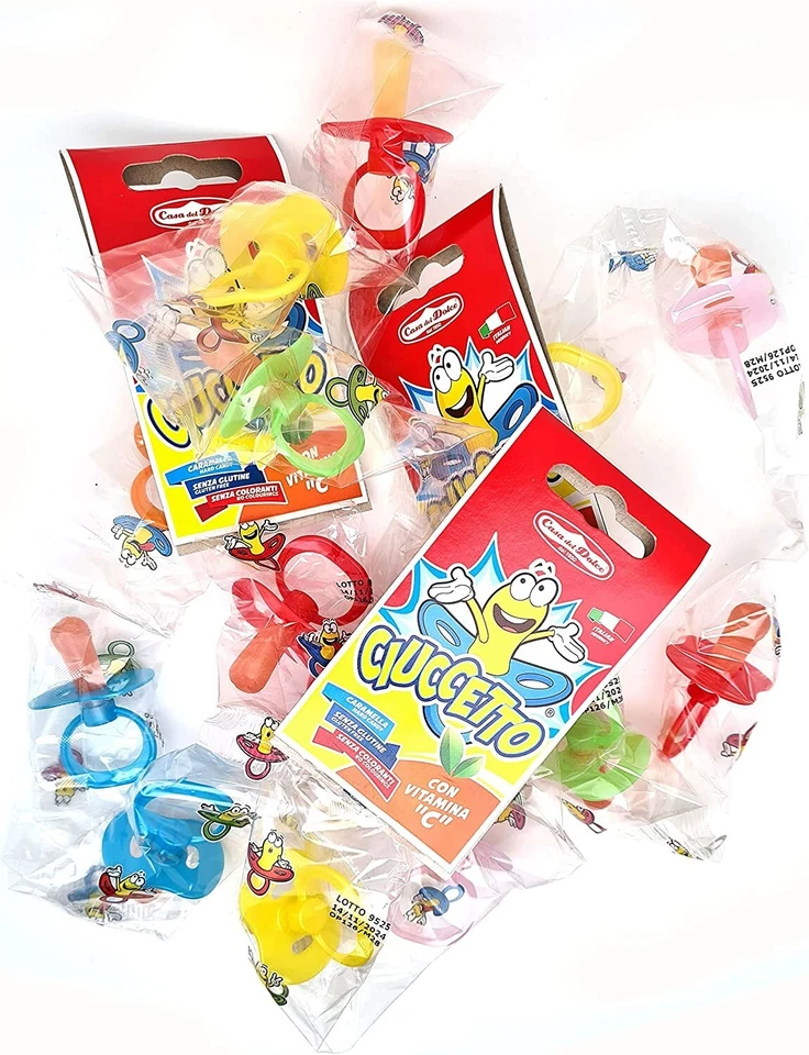 CiuccI Casa del Dolce - 40 Lecca Lecca a Forma di Ciucciotti alla Frutta Mista