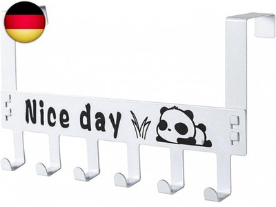 Echehi Robuster Türgarderobe mit Nice Day Brief, Türhaken Weiß, Türgarderobe zum