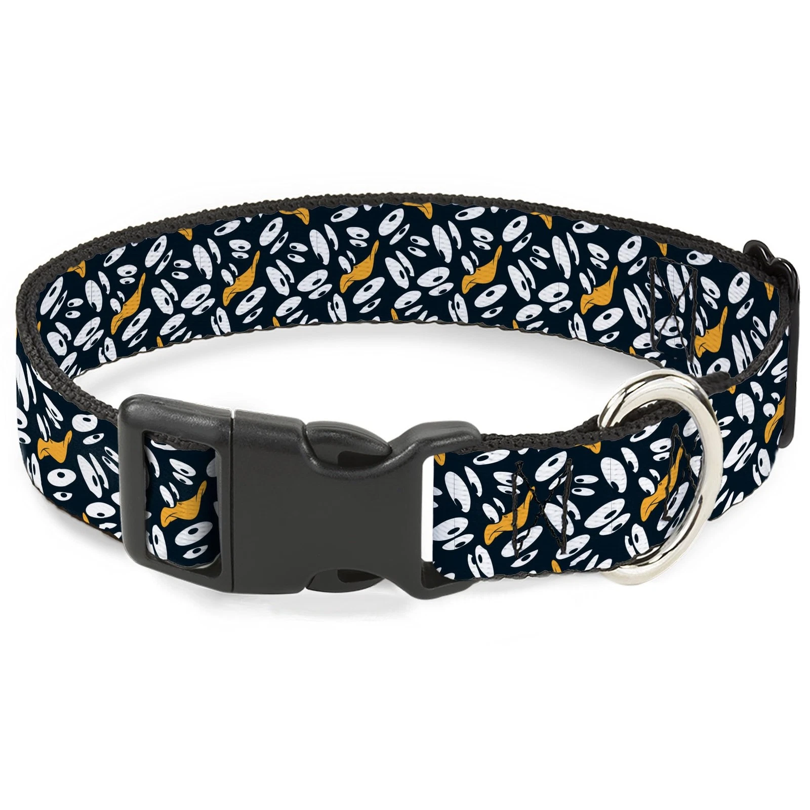 Looney Tunes Pet Collar, Dog Collar Plastic Buckle, Daffy Duck Expression and Ey