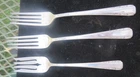 THREE INTERNATIONAL STERLING SILVER COURTSHIP FORKS 7 1/2 INCHES