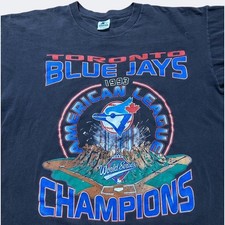 Vintage Toronto Blue Jays 1993 World Champions short sleeve black shirt KV31999