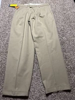 NWT Dockers Pro Style Pant 33x30 Brown Pleated Cuffed Stain Defender