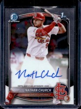 2025 Bowman Chrome Nathan Church Auto Autograph 1st Prospect #CPA-NCH Cardinals