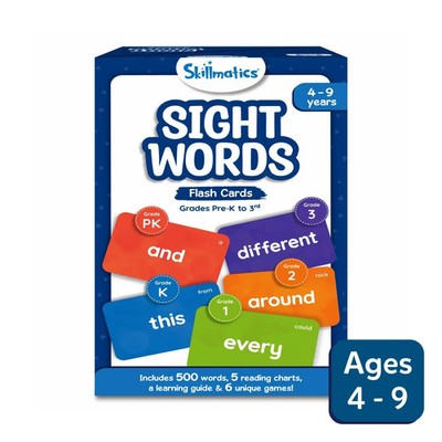 Skillmatics Sight Words Dicke Lernkarten für Alter 4-9 Jahre
