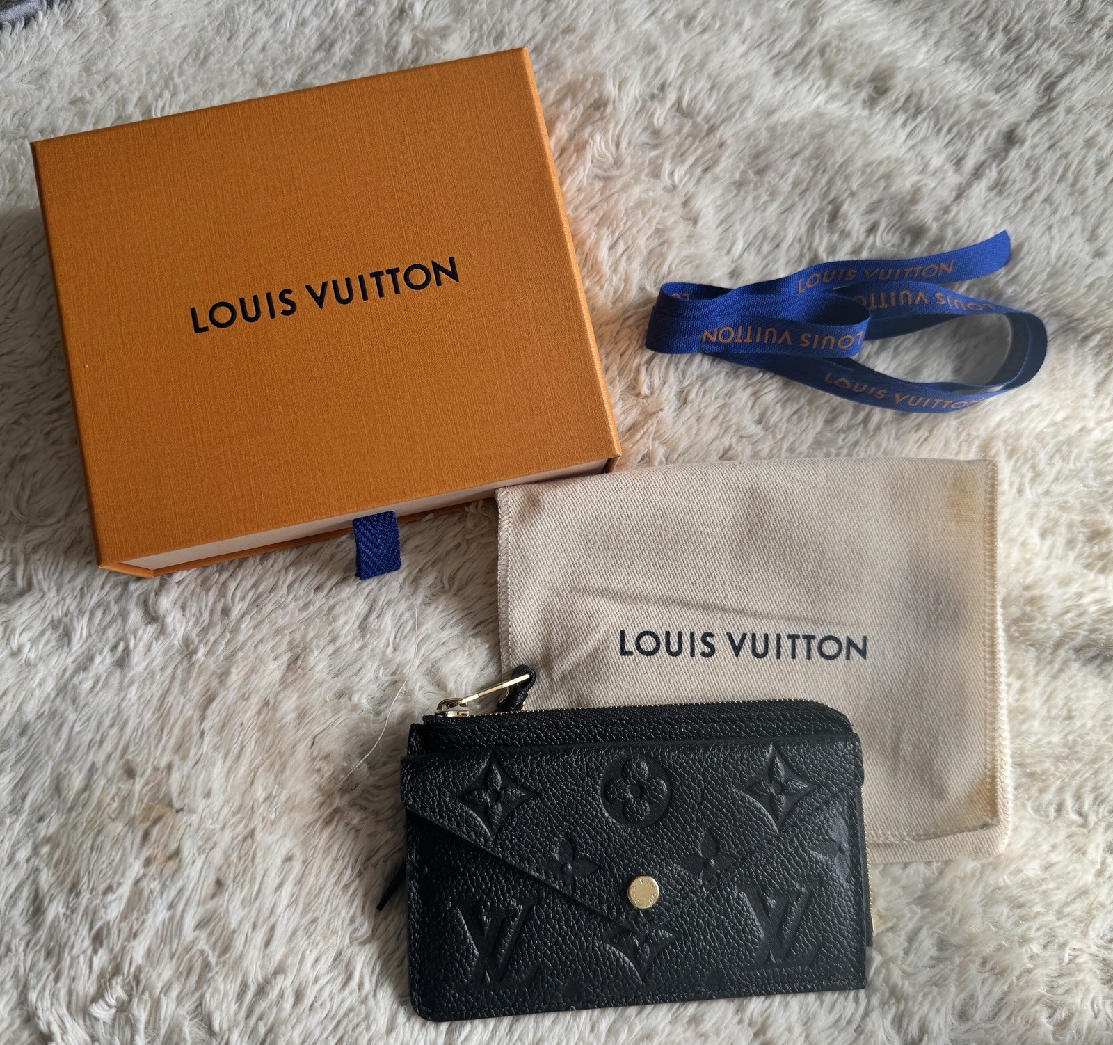 Louis Vuitton Recto Verso Card Holder Black Empreinte