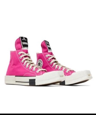 CONVERSE x RICK OWENS DRKSHDW TURBODRK high top pink sneakers size 10 NWB NEW