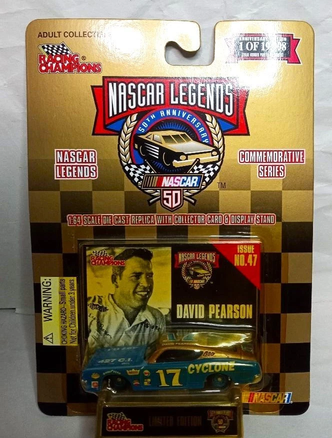 RACING CHAMPIONS/ NASCAR LEGENDS : LOT OF 2:  DAVID PEARSON # 17 – NRFB  - 1998 - Image 3 of 4