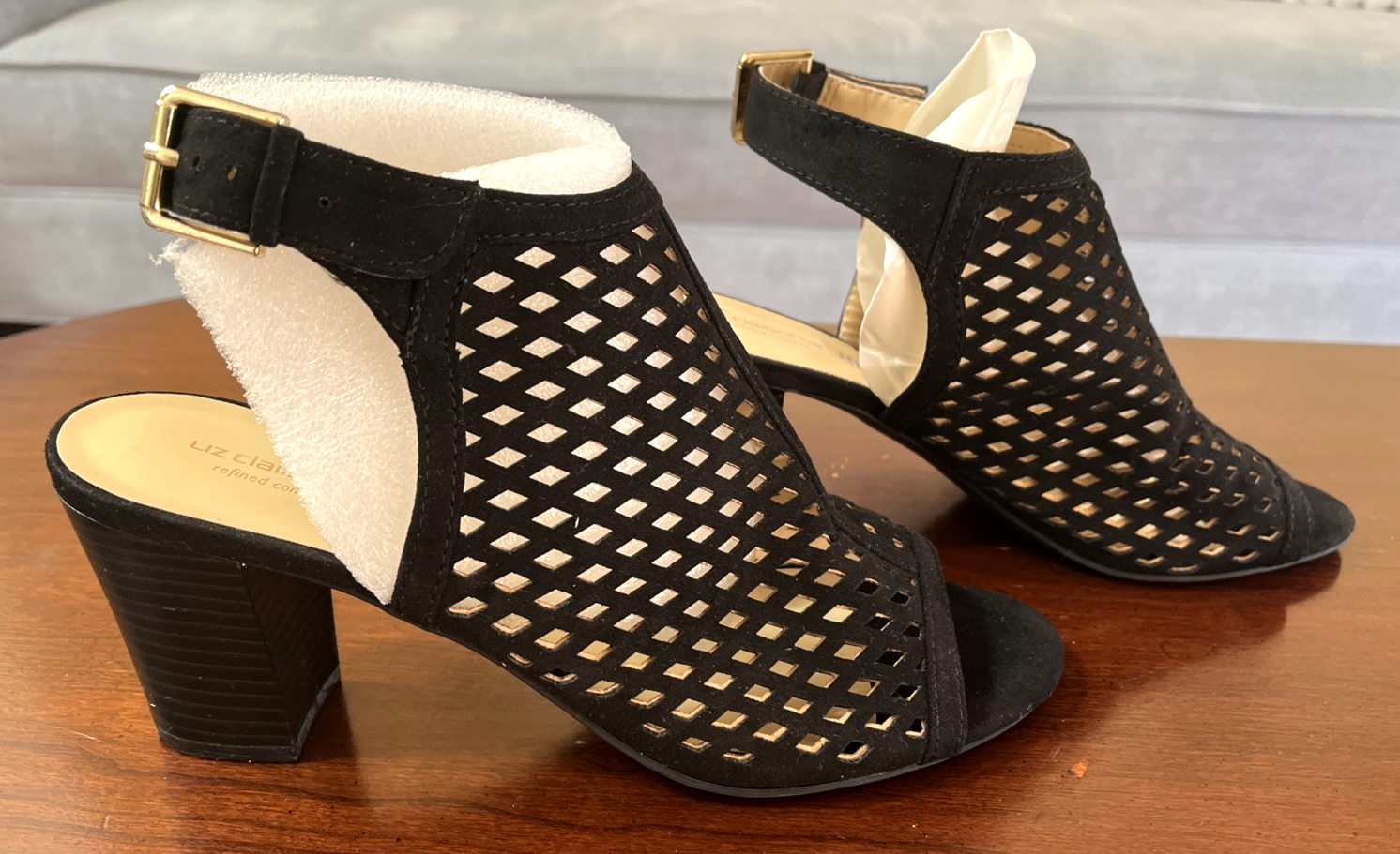 Liz Claiborne Gemma Black Heels For Women 8.5