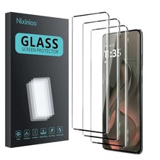 3 Pack Tempered Glass Screen Protector for Motorola Moto Edge 2025, Anti-Fingerp