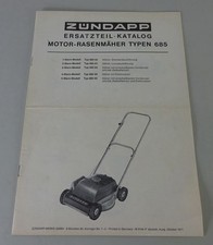 Teilekatalog / Ersatzteilliste Zündapp Rasenmäher Typen 685 Stand 10/1971