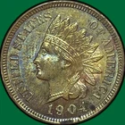 1904 Indian Head Cent Uncirculated UNC Coin #32749