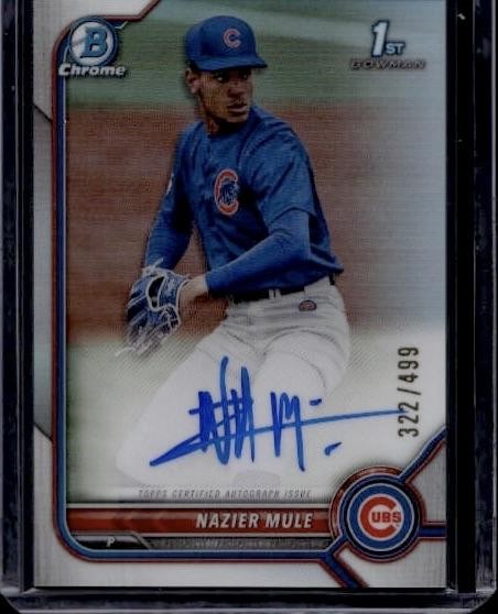 2022 Bowman Draft #CDA-NME Nazier Mule Chrome Draft Pick Auto Refractor /499
