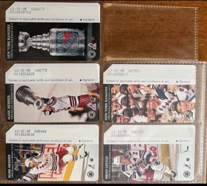 5 MetroCards of NY Rangers 1994 Hockey Stanley Cup winners 