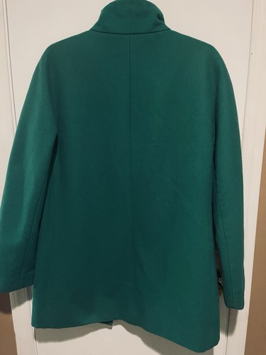 Abrigo para mujer J Crew Stadium Cocoon mezcla de lana talla 8 verde brillante Kelly Preppy - Imagen 10 de 12