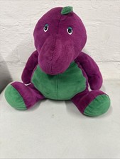 VTG Barney Purple Green Dinosaur 1988 Chrisha Playful Plush Large 15" Huggable