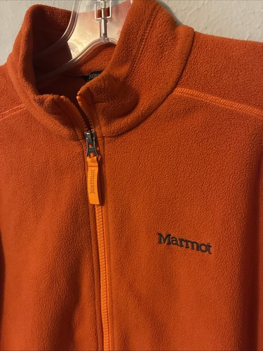 Marmot Youth Boys XL Orange Fleece Pullover Sweater Outdoor Hiking Jacket  - Picture 2 of 8
