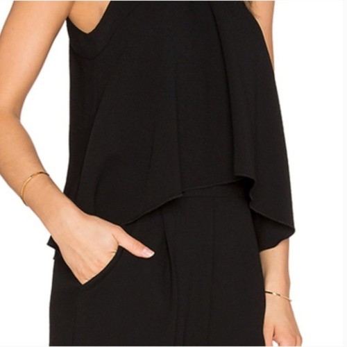 Trina Turk Micaela Crepe Halter Jumpsuit One Piece Sleeveless Black Size 4 NWT - Picture 6 of 13