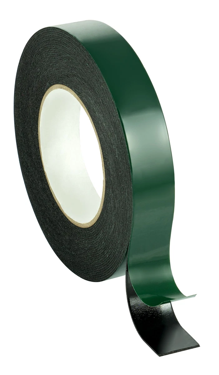 Cinta de espuma de doble cara Poppstar 1x (10m x 25mm x 1mm), negra