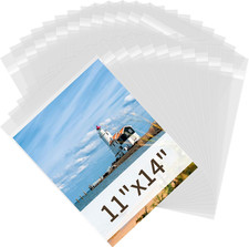 Acid Free 11x14 Art Sleeves Clear Plastic Paper Protectors 25 Pack Storage