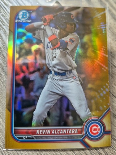 2022 Bowman Draft Cromo Kevin Alcantara Oro Rifrattore 9/50 #BDC-86