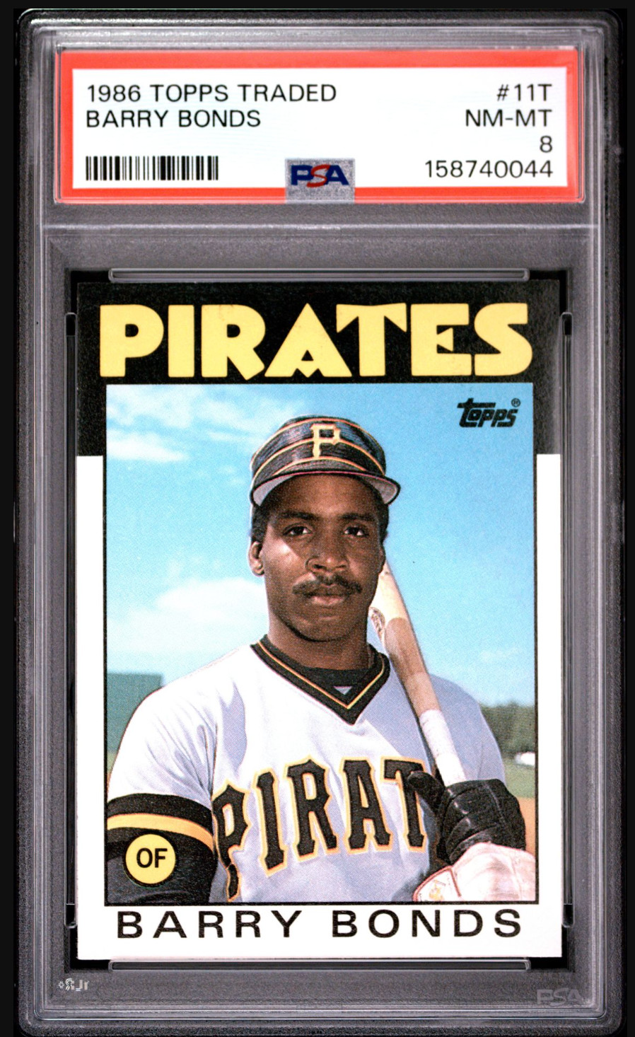 1986 Topps Traded Barry Bonds RC PSA 8 Pirates Rookie HOF Icon 🔥