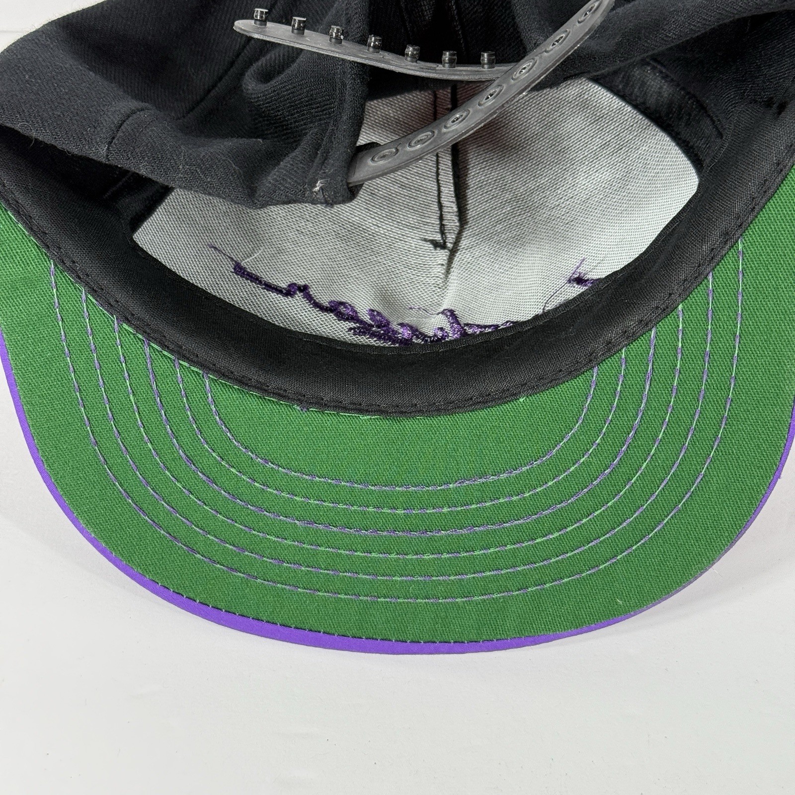 Vintage Snapback Hat Cap Goodyear Script Logo Bla… - image 12